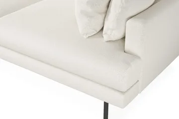 Menard 4-sits Vänstervänd L-formad Djup Schäslongsoffa i Bouclé - Vit - Möbler - Soffa - Divansoffa & schäslongsoffa - 4 sits soffa med divan