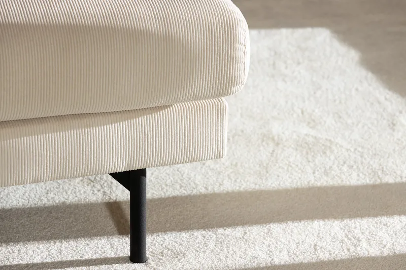 Menard 4-sits Vänstervänd L-formad Djup Schäslongsoffa i Manchester - Beige - Möbler - Soffa - Divansoffa & schäslongsoffa - 4 sits soffa med divan