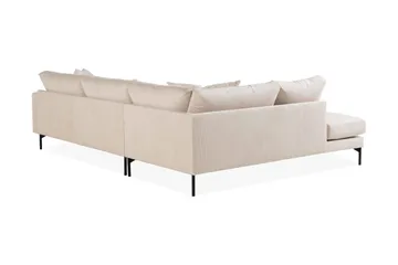 Menard 4-sits Vänstervänd L-formad Djup Schäslongsoffa i Manchester - Beige - Möbler - Soffa - Divansoffa & schäslongsoffa - 4 sits soffa med divan