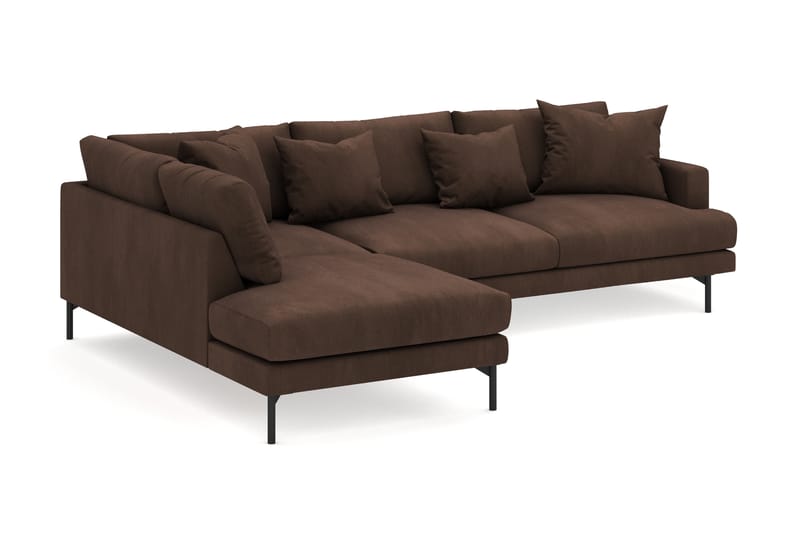 Menard 4-sits Vänstervänd L-formad Djup Schäslongsoffa i Manchester - Brun - Möbler - Soffa - Divansoffa & schäslongsoffa - 4 sits soffa med divan