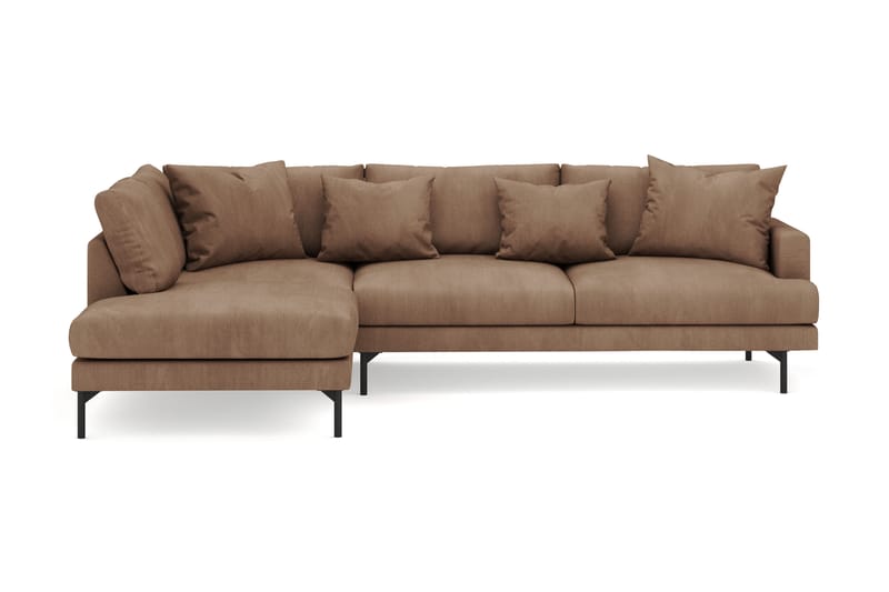 Menard 4-sits Vänstervänd L-formad Djup Schäslongsoffa i Manchester - Brun - Möbler - Soffa - Divansoffa & schäslongsoffa - 4 sits soffa med divan