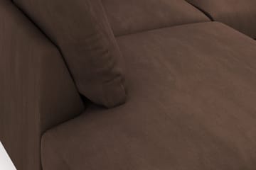 Menard 4-sits Vänstervänd L-formad Djup Schäslongsoffa i Manchester - Brun - Möbler - Soffa - Divansoffa & schäslongsoffa - 4 sits soffa med divan