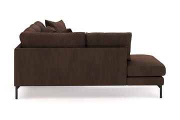 Menard 4-sits Vänstervänd L-formad Djup Schäslongsoffa i Manchester - Brun - Möbler - Soffa - Divansoffa & schäslongsoffa - 4 sits soffa med divan