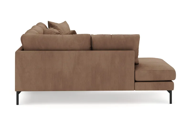 Menard 4-sits Vänstervänd L-formad Djup Schäslongsoffa i Manchester - Brun - Möbler - Soffa - Divansoffa & schäslongsoffa - 4 sits soffa med divan