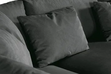 Menard 4-sits Vänstervänd L-formad Djup Schäslongsoffa i Manchester - Grå - Möbler - Soffa - Divansoffa & schäslongsoffa - 4 sits soffa med divan