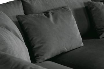 Menard 4-sits Vänstervänd L-formad Djup Schäslongsoffa i Manchester - Grå - Möbler - Soffa - Divansoffa & schäslongsoffa - 4 sits soffa med divan