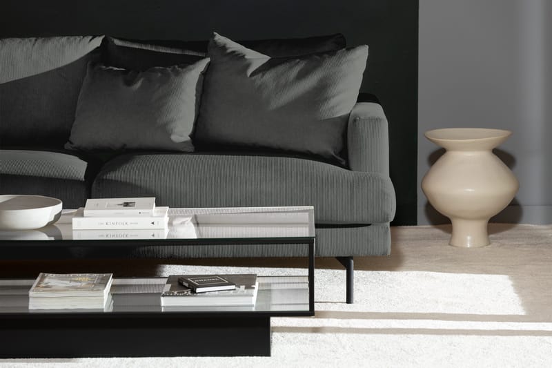 Menard 4-sits Vänstervänd L-formad Djup Schäslongsoffa i Manchester - Grå - Möbler - Soffa - Divansoffa & schäslongsoffa - 4 sits soffa med divan