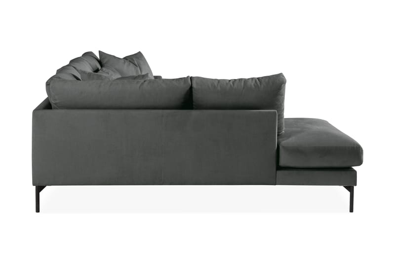 Menard 4-sits Vänstervänd L-formad Djup Schäslongsoffa i Manchester - Grå - Möbler - Soffa - Divansoffa & schäslongsoffa - 4 sits soffa med divan