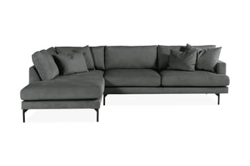 Menard 4-sits Vänstervänd L-formad Djup Schäslongsoffa i Manchester - Grå - Möbler - Soffa - Divansoffa & schäslongsoffa - 4 sits soffa med divan