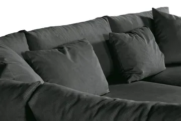 Menard 4-sits Vänstervänd L-formad Djup Schäslongsoffa i Manchester - Grå - Möbler - Soffa - Divansoffa & schäslongsoffa - 4 sits soffa med divan