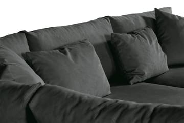 Menard 4-sits Vänstervänd L-formad Djup Schäslongsoffa i Manchester - Grå - Möbler - Soffa - Divansoffa & schäslongsoffa - 4 sits soffa med divan