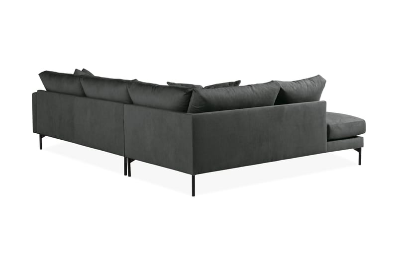 Menard 4-sits Vänstervänd L-formad Djup Schäslongsoffa i Manchester - Grå - Möbler - Soffa - Divansoffa & schäslongsoffa - 4 sits soffa med divan