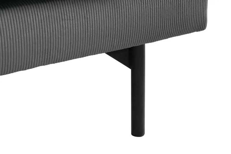 Menard 4-sits Vänstervänd L-formad Djup Schäslongsoffa i Manchester - Grå - Möbler - Soffa - Divansoffa & schäslongsoffa - 4 sits soffa med divan