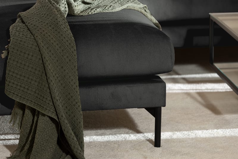 Menard 4-sits Vänstervänd L-formad Djup Schäslongsoffa i Manchester - Grå - Möbler - Soffa - Divansoffa & schäslongsoffa - 4 sits soffa med divan