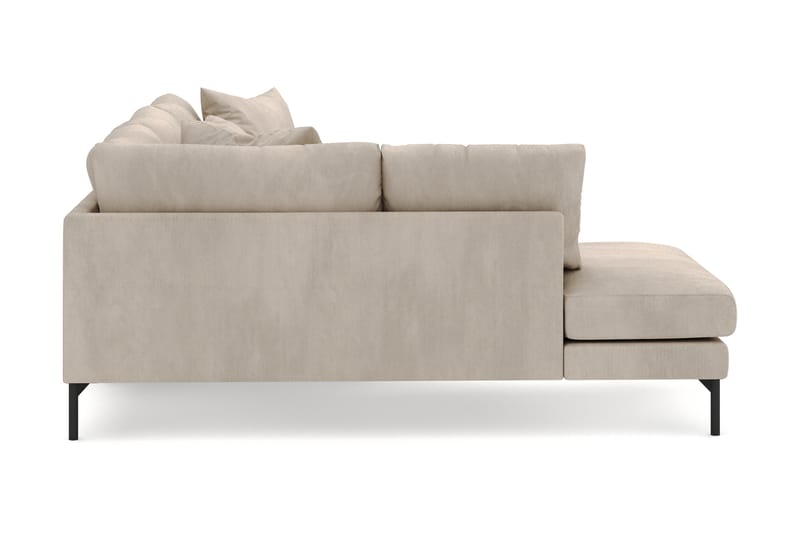 Menard 4-sits Vänstervänd L-formad Djup Schäslongsoffa i Manchester - Grå - Möbler - Soffa - Divansoffa & schäslongsoffa - 4 sits soffa med divan