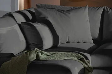 Menard 4-sits Vänstervänd L-formad Djup Schäslongsoffa i Manchester - Grå - Möbler - Soffa - Divansoffa & schäslongsoffa - 4 sits soffa med divan