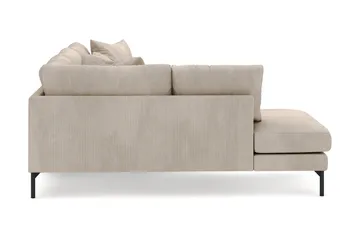 Menard 4-sits Vänstervänd L-formad Djup Schäslongsoffa i Manchester - Greige - Möbler - Soffa - Divansoffa & schäslongsoffa - 4 sits soffa med divan