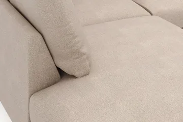 Menard 4-sits Vänstervänd L-formad Djup Schäslongsoffa i Tyg - Beige - Möbler - Soffa - Divansoffa & schäslongsoffa - 4 sits soffa med divan