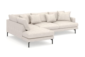 Menard 4-sits Vänstervänd L-formad Djup Schäslongsoffa i Tyg - Beige - Möbler - Soffa - Divansoffa & schäslongsoffa - 4 sits soffa med divan