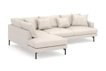 Menard 4-sits Vänstervänd L-formad Djup Schäslongsoffa i Tyg - Beige - Möbler - Soffa - Divansoffa & schäslongsoffa - 4 sits soffa med divan