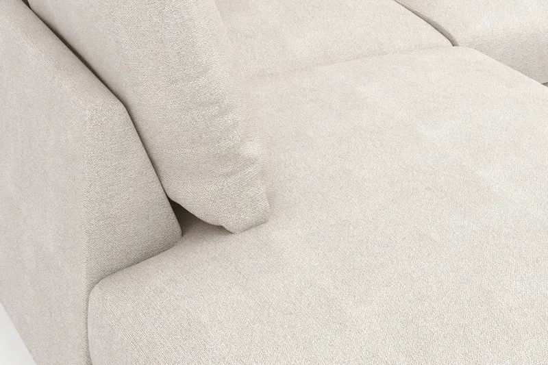 Menard 4-sits Vänstervänd L-formad Djup Schäslongsoffa i Tyg - Beige - Möbler - Soffa - Divansoffa & schäslongsoffa - 4 sits soffa med divan