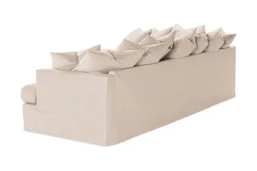 Menard 4-sits Vänstervänd L-formad Djup Schäslongsoffa i Tyg - Beige - Möbler - Soffa - Divansoffa & schäslongsoffa - 4 sits soffa med divan