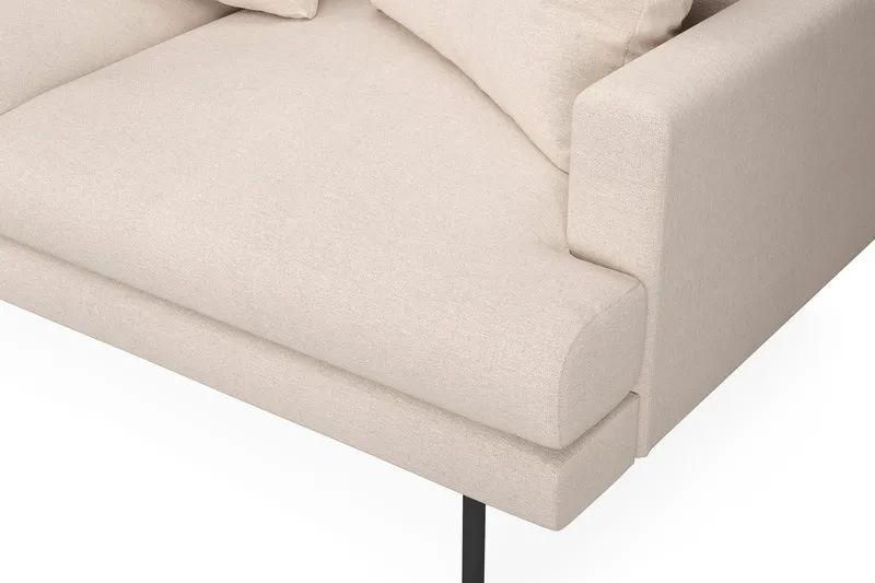 Menard 4-sits Vänstervänd L-formad Djup Schäslongsoffa i Tyg - Beige - Möbler - Soffa - Divansoffa & schäslongsoffa - 4 sits soffa med divan