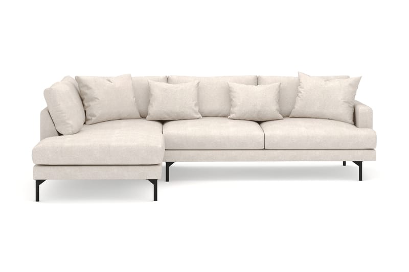 Menard 4-sits Vänstervänd L-formad Djup Schäslongsoffa i Tyg - Beige - Möbler - Soffa - Divansoffa & schäslongsoffa - 4 sits soffa med divan
