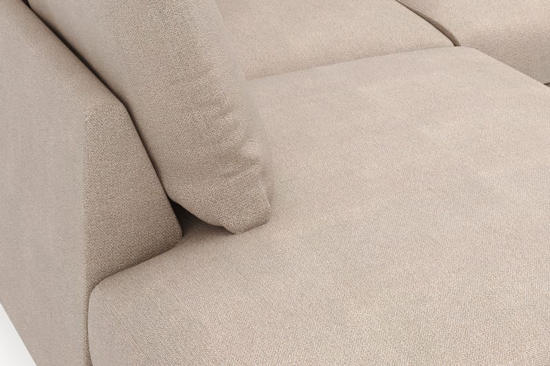 Menard 4-sits Vänstervänd L-formad Djup Schäslongsoffa i Tyg - Beige - Möbler - Soffa - Divansoffa & schäslongsoffa - 4 sits soffa med divan