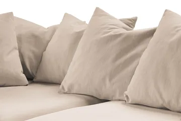 Menard 4-sits Vänstervänd L-formad Schäslongsoffa i Tyg - Beige - Möbler - Soffa - Divansoffa & schäslongsoffa - 4 sits soffa med divan