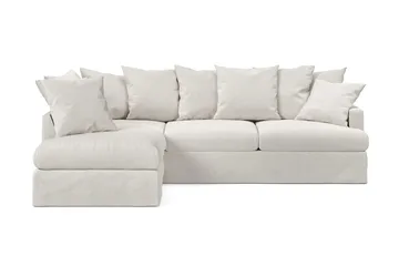 Menard 4-sits Vänstervänd L-formad Djup Schäslongsoffa i Tyg - Beige - Möbler - Soffa - Divansoffa & schäslongsoffa - 4 sits soffa med divan