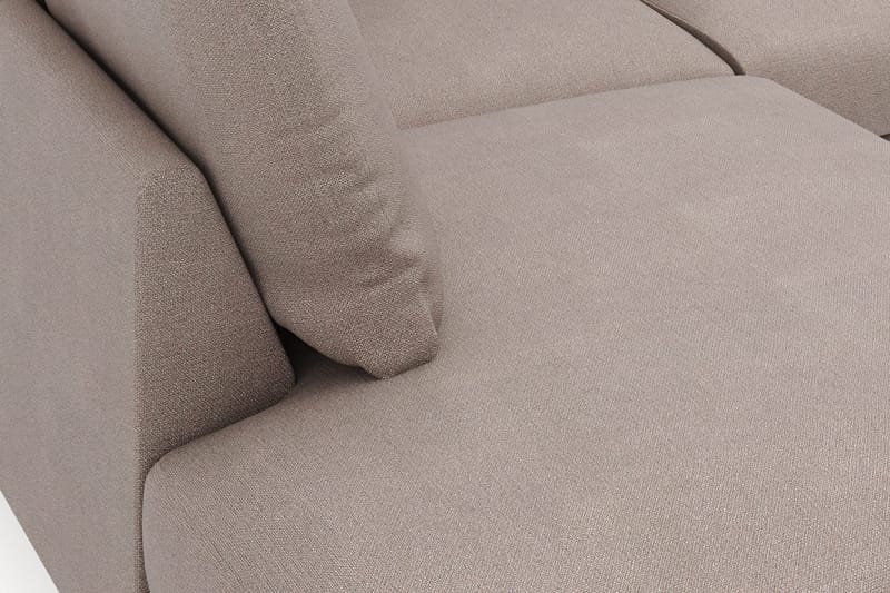 Menard 4-sits Vänstervänd L-formad Djup Schäslongsoffa i Tyg - Brun - Möbler - Soffa - Divansoffa & schäslongsoffa - 4 sits soffa med divan
