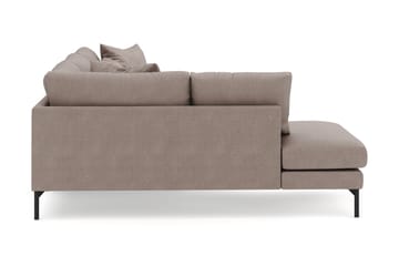 Menard 4-sits Vänstervänd L-formad Djup Schäslongsoffa i Tyg - Brun - Möbler - Soffa - Divansoffa & schäslongsoffa - 4 sits soffa med divan