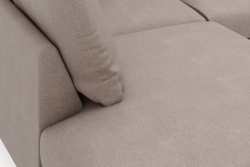 Menard 4-sits Vänstervänd L-formad Djup Schäslongsoffa i Tyg - Brun - Möbler - Soffa - Divansoffa & schäslongsoffa - 4 sits soffa med divan