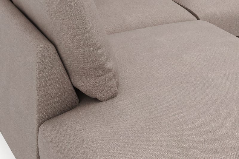 Menard 4-sits Vänstervänd L-formad Djup Schäslongsoffa i Tyg - Brun - Möbler - Soffa - Divansoffa & schäslongsoffa - 4 sits soffa med divan