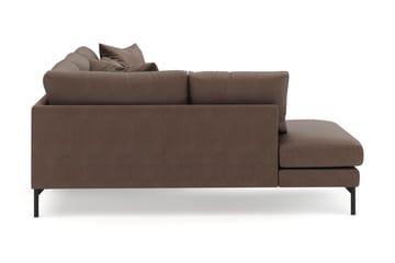 Menard 4-sits Vänstervänd L-formad Djup Schäslongsoffa i Tyg - Brun - Möbler - Soffa - Divansoffa & schäslongsoffa - 4 sits soffa med divan