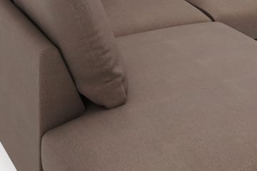 Menard 4-sits Vänstervänd L-formad Djup Schäslongsoffa i Tyg - Brun - Möbler - Soffa - Divansoffa & schäslongsoffa - 4 sits soffa med divan