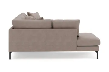 Menard 4-sits Vänstervänd L-formad Djup Schäslongsoffa i Tyg - Brun - Möbler - Soffa - Divansoffa & schäslongsoffa - 4 sits soffa med divan