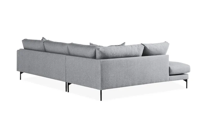 Menard 4-sits Vänstervänd L-formad Djup Schäslongsoffa i Tyg - Grå - Möbler - Soffa - Divansoffa & schäslongsoffa - 4 sits soffa med divan