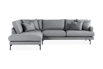 Menard 4-sits Vänstervänd L-formad Djup Schäslongsoffa i Tyg - Grå - Möbler - Soffa - Divansoffa & schäslongsoffa - 4 sits soffa med divan