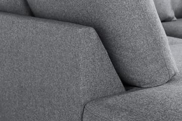 Menard 4-sits Vänstervänd L-formad Djup Schäslongsoffa i Tyg - Grå - Möbler - Soffa - Divansoffa & schäslongsoffa - 4 sits soffa med divan