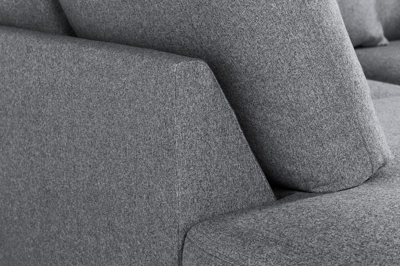 Menard 4-sits Vänstervänd L-formad Djup Schäslongsoffa i Tyg - Grå - Möbler - Soffa - Divansoffa & schäslongsoffa - 4 sits soffa med divan