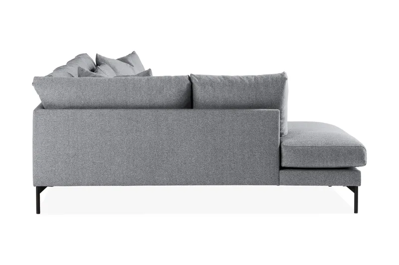Menard 4-sits Vänstervänd L-formad Djup Schäslongsoffa i Tyg - Grå - Möbler - Soffa - Divansoffa & schäslongsoffa - 4 sits soffa med divan