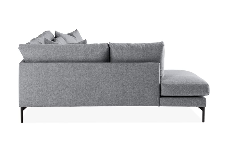 Menard 4-sits Vänstervänd L-formad Djup Schäslongsoffa i Tyg - Grå - Möbler - Soffa - Divansoffa & schäslongsoffa - 4 sits soffa med divan
