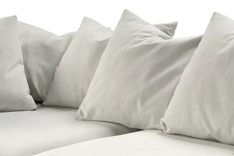 Menard 4-sits Vänstervänd L-formad Djup Schäslongsoffa i Tyg - Ljusgrå - Möbler - Soffa - Divansoffa & schäslongsoffa - 4 sits soffa med divan