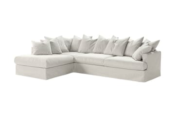 Menard 4-sits Vänstervänd L-formad Djup Schäslongsoffa i Tyg - Ljusgrå - Möbler - Soffa - Divansoffa & schäslongsoffa - 4 sits soffa med divan