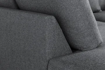 Menard 4-sits Vänstervänd L-formad Djup Schäslongsoffa i Tyg - Mörkgrå - Möbler - Soffa - Divansoffa & schäslongsoffa - 4 sits soffa med divan