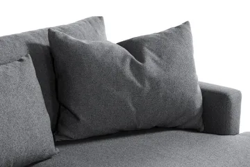 Menard 4-sits Vänstervänd L-formad Djup Schäslongsoffa i Tyg - Mörkgrå - Möbler - Soffa - Divansoffa & schäslongsoffa - 4 sits soffa med divan