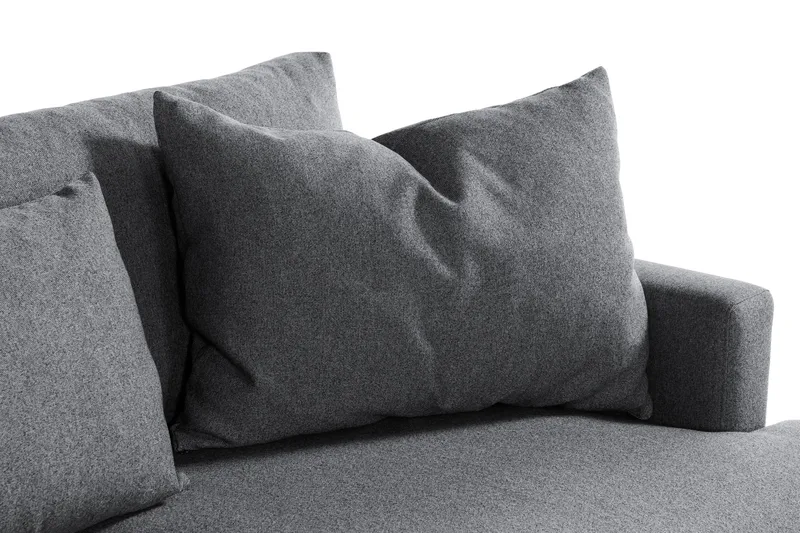 Menard 4-sits Vänstervänd L-formad Djup Schäslongsoffa i Tyg - Mörkgrå - Möbler - Soffa - Divansoffa & schäslongsoffa - 4 sits soffa med divan