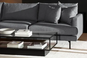 Menard 4-sits Vänstervänd L-formad Djup Schäslongsoffa i Tyg - Mörkgrå - Möbler - Soffa - Divansoffa & schäslongsoffa - 4 sits soffa med divan
